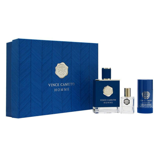 GIFTSET VINCE CAMUTO BLUE 3 PCS  34 FL By VINCE CAMUTO For MEN