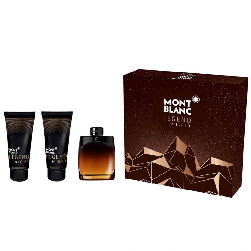 GIFTSET MONT BLANC LEGEND NIGHT 3 PCS  33 FL By MONT BLANC For MEN