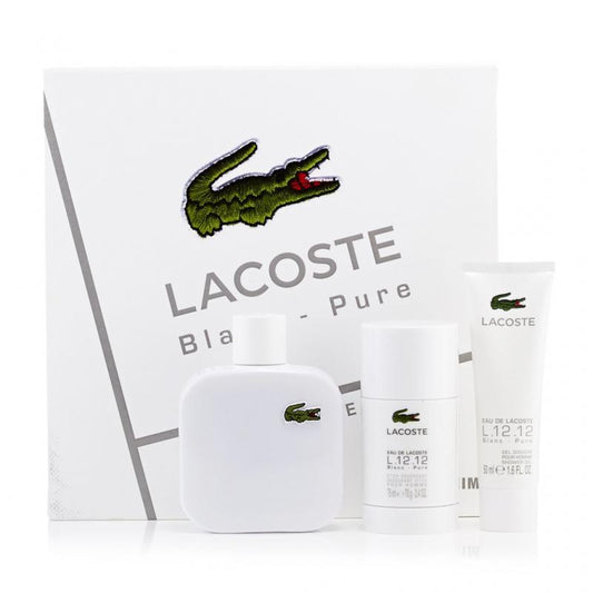 GIFTSET EAU DE LACOSTE L1212 BLANC 3PCS  3 By LACOSTE For MEN